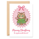 Tabby Kitten Christmas Card – Cute Cat Holiday Greeting